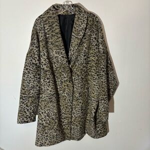Torrid Wool Blend Leopard Print Coat Excellent Condition 4X